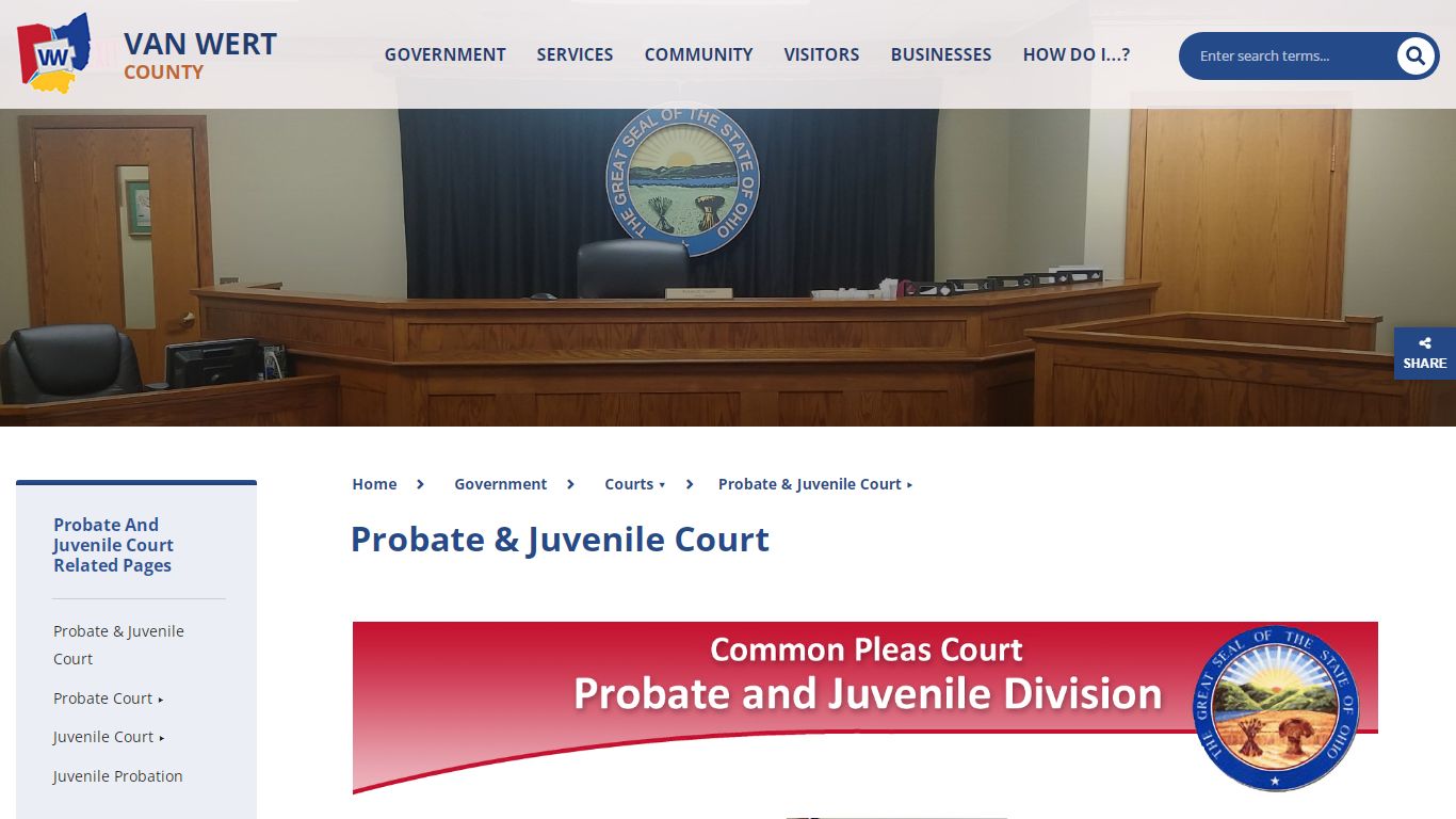 Probate and Juvenile Court - Van Wert County, Ohio